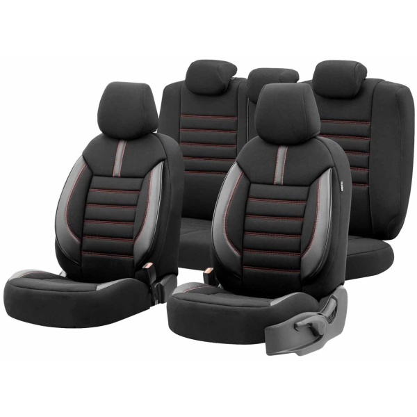 Set Huse Scaun Otom Limited 101 Black / Red 3 Zip OT74047